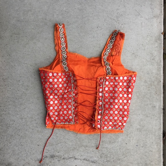 Corset Length - Red/Orange - Reception - Wedding - Picture 5 of 8